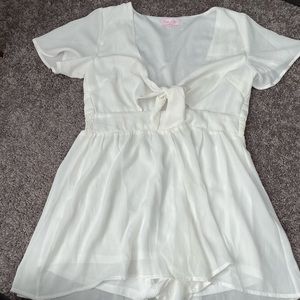 BRAND NEW: Pink Lily White Romper